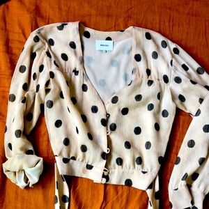 NANUSHKA AMULET novelty blouse - black dot In XS